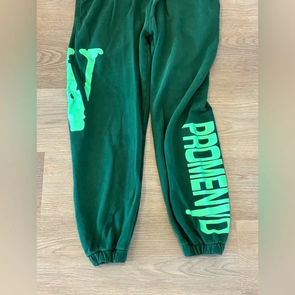 Vlone A$ap Rocky Sweden Tour Stockholm Made in USA Promenad Green Sweatpants - Picture 3 of 6